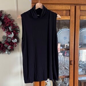EVRI Black Cowl Neck Sleeveless Top